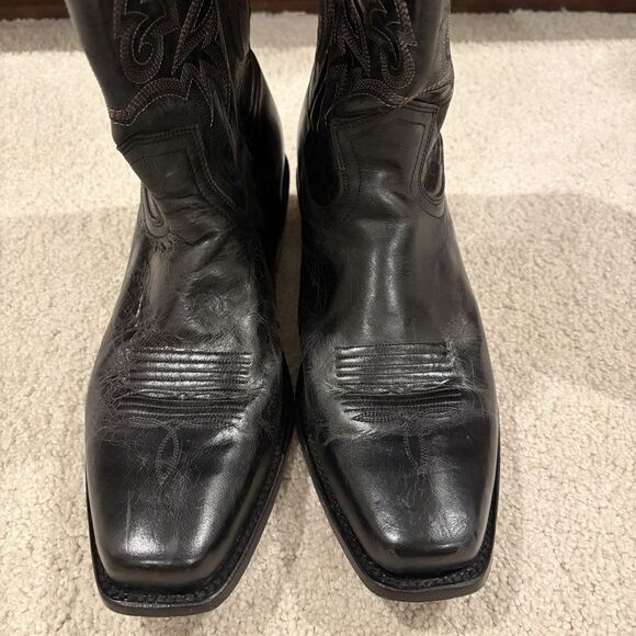EUC Moonshine Spirit Men\'s Mad Cat Western Black Leather Boots Size 11 D main image 10